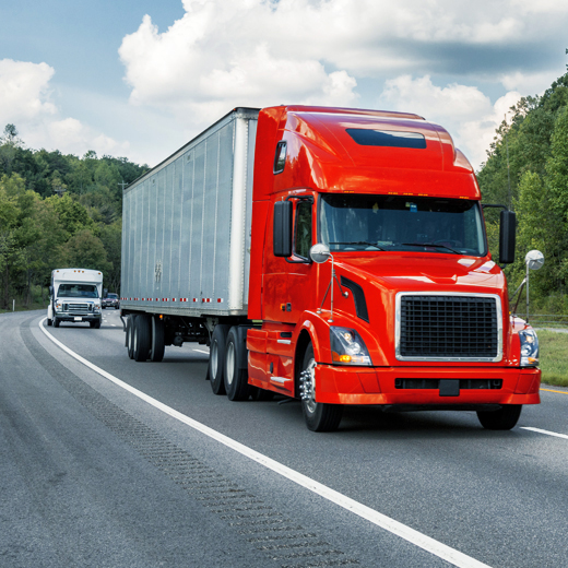 a truck on the road